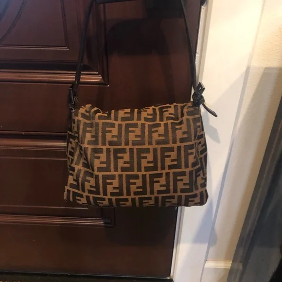 FENDI VINTAGE ZUCCA MAMA BAG FF large brown from my personal collection. - Picture 7 of 11